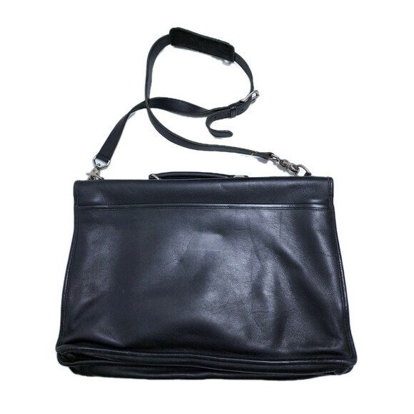 Vintage Coach Full Glove Tanned Black Leather #5328 Attaché Messenger Briefcase - Picture 13 of 14